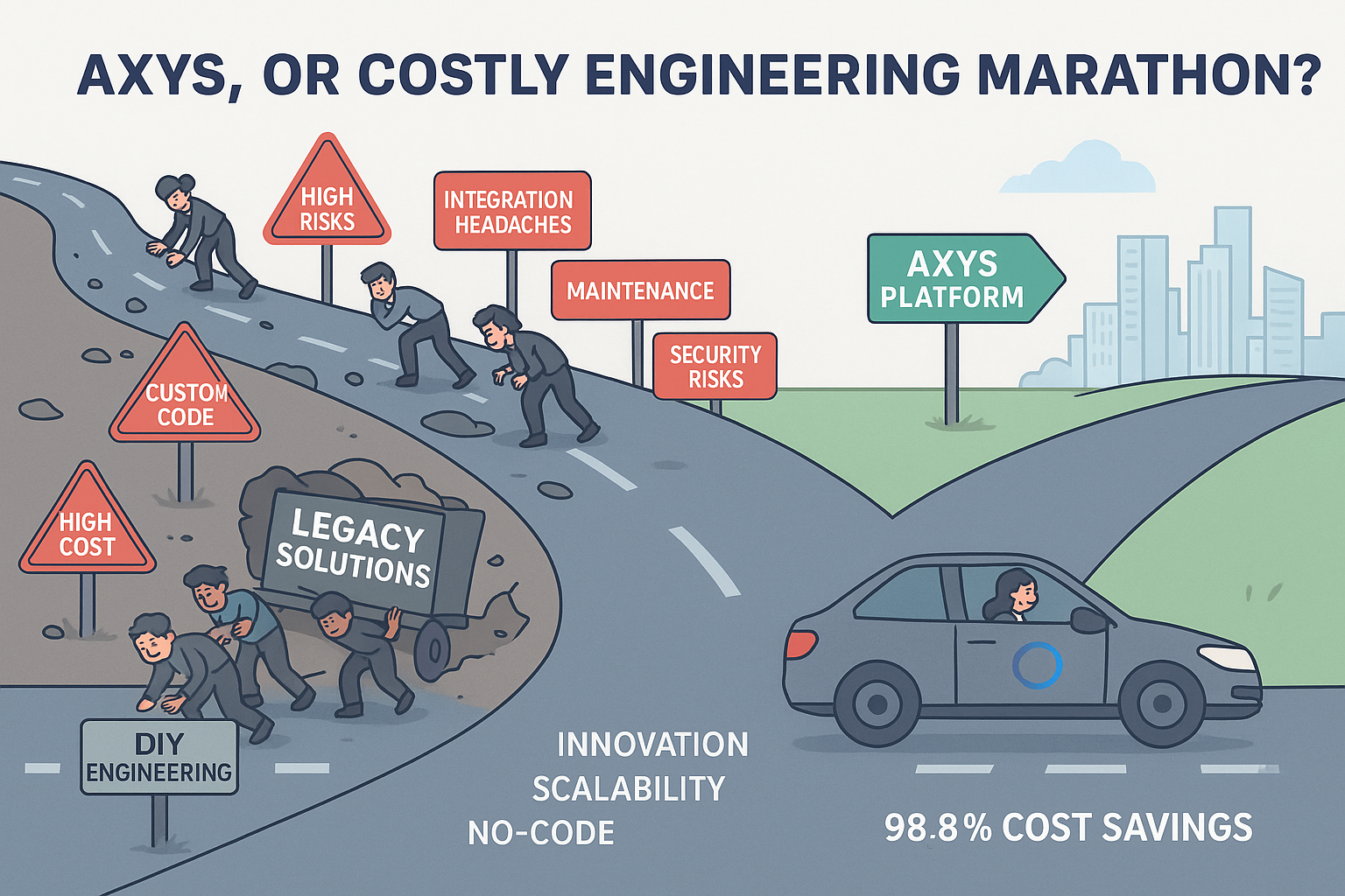 AXYS, Or Costly Engineering Marathon?